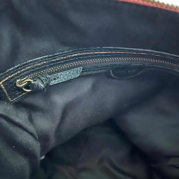 CROSSBODY THE SAK LADERA LEATHER BAG, PINK, TOP ZIPPER CLOSURE, LOTS OF POCKETS, - Picture 5 of 7